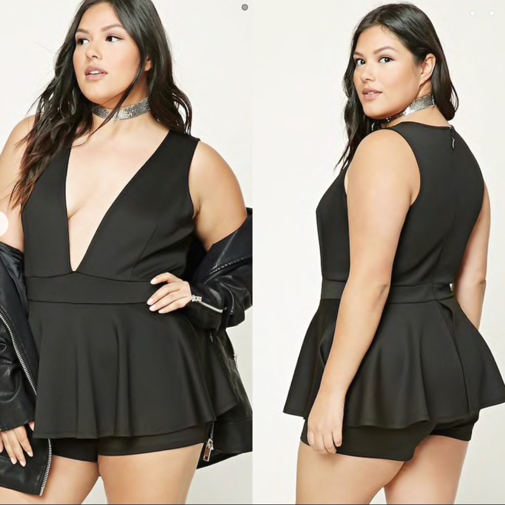 Forever21| Black Peplum Romper